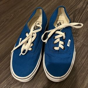 Blue vans shoes